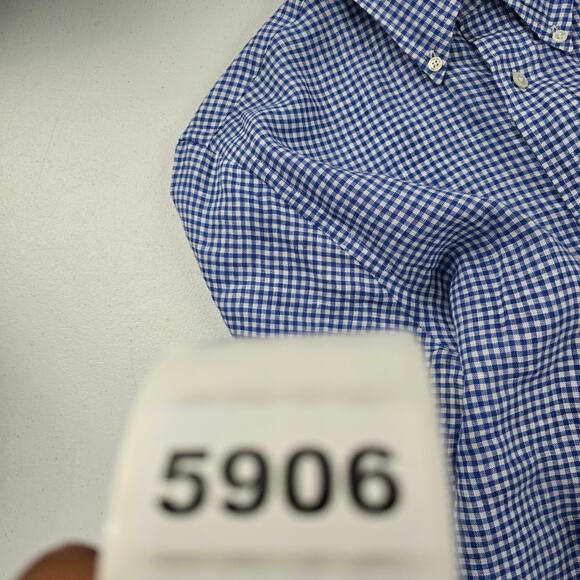 Brooks Brothers Regent long sleeve dress shirt button down blue plaid M 5906 - Picture 10 of 10